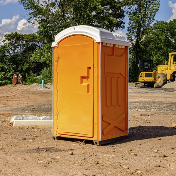 how often are the porta potties cleaned and serviced during a rental period in Dekalb